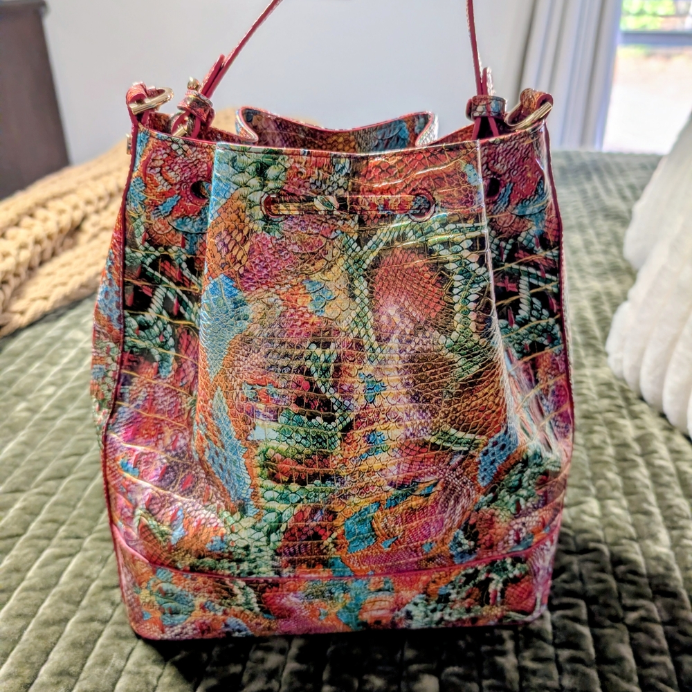 Brahmin Marlowe Reservoir Melbourne Bucket Shoulder Bag - Picture 7 of 13